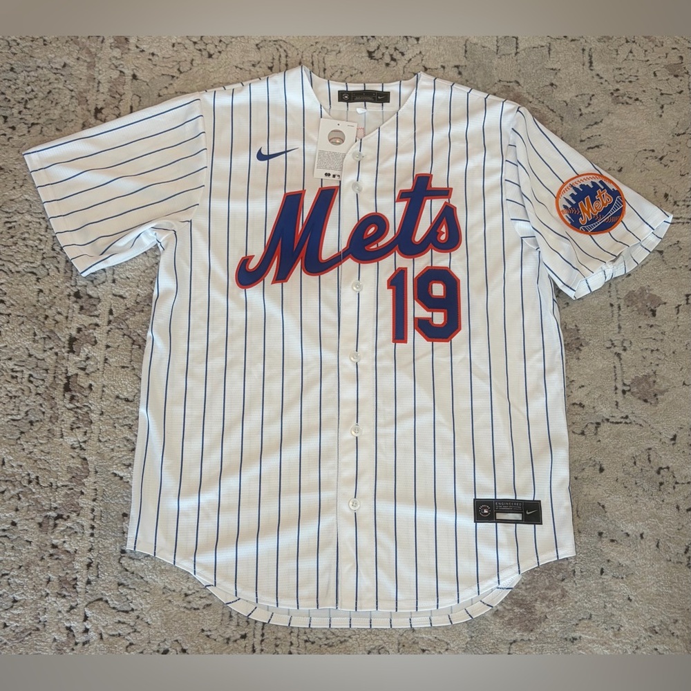 Nike Authentic New York Mets Bo Bichette #19 MLB Baseball Jersey Men's Sz: Large - Picture 2 of 9